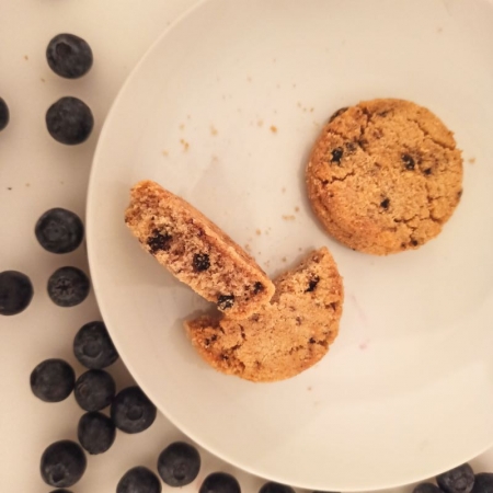 Pastas con arándanos